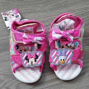 Disney Minnie Mouse Pink Kids Sandals NBW NWT size 8